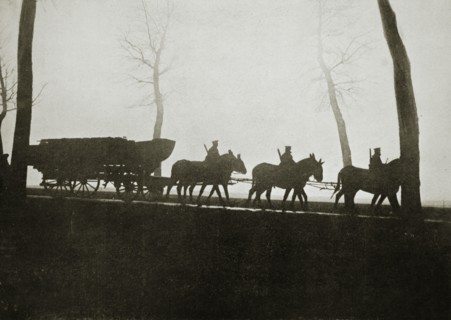 French troops on the road to the trenches, France, World War I, 1916. Artist: Unknown