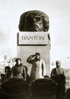 Lenin unveiling the Danton monument, Moscow, Russia, 1919. Artist: Unknown