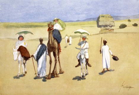 'Round the Pyramids', 1908.  Artist: Lance Thackeray