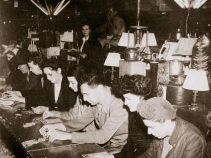 Automobile workers playing bingo at a carnival at Dearborn, Michigan, USA, c1938. Artist: Unknown