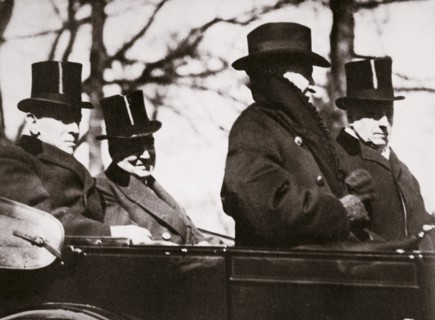 Presidents Wilson and Harding travelling to the Capitol, Washington DC, USA, 1921. Artist: Unknown