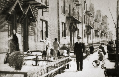A street in the Borough of Queens, New York, USA, early 1930s. Artist: Unknown