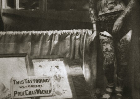 Professor Charles Wagner's Tattoo Parlour, Chatham Square, New York, USA, early 1930s. Artist: Unknown
