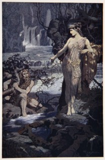 'The Temptation of Ea-Bani', 1915.  Artist: Ernest Wellcousins