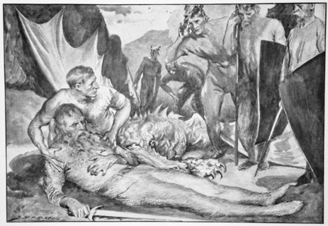 'The Death of Beowulf', 1910.  Artist: John Henry Frederick Bacon