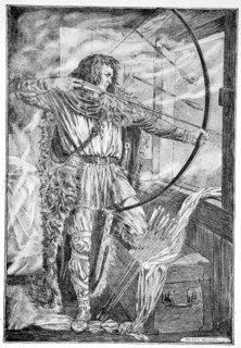 'William continued his wonderful archery', 1910. Artist: Unknown