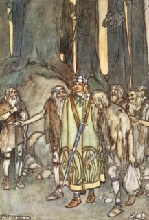 'And that night there was feasting and joy in the lonely hut', c1910.  Artist: Stephen Reid
