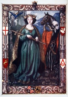 'Morgan le Fay with Excalibur', 1905.  Artist: Dora Curtis