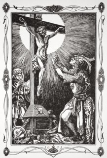 'The conversion of Sir Palamides', 1905.  Artist: Dora Curtis