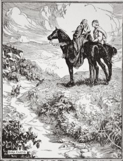 'As they waiting on the little woodland knoll', 1905.  Artist: Dora Curtis