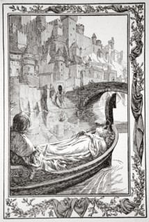 'The Barge floated down the River', 1905.  Artist: Dora Curtis