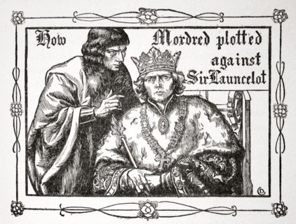 'How Mordred plotted against Sir Launcelot', 1905.  Artist: Dora Curtis