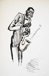Saxophonist, from 'White Bottoms' pub. 1927.