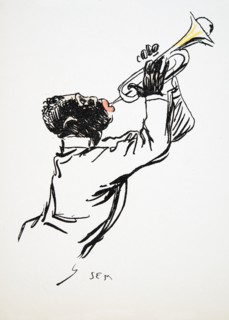 Saxophonist, from 'White Bottoms' pub. 1927.