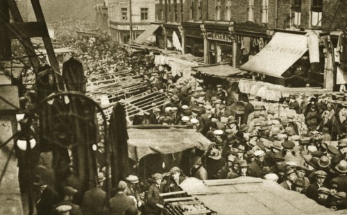 Petticoat Lane Market on Middlesex Street, London, c1920s-c1930s(?). Artist: Unknown