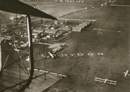 Aerial view of London Airport, 1925. Artist: Unknown