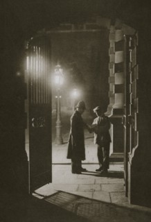 Scotland Yard in the early hours of the morning, the Embankment, London, 20th century. Artist: Unknown