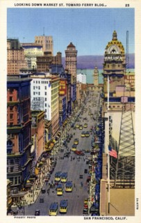 Market Street looking towards the Ferry Building, San Francisco, California, USA, 1932. Artist: Unknown