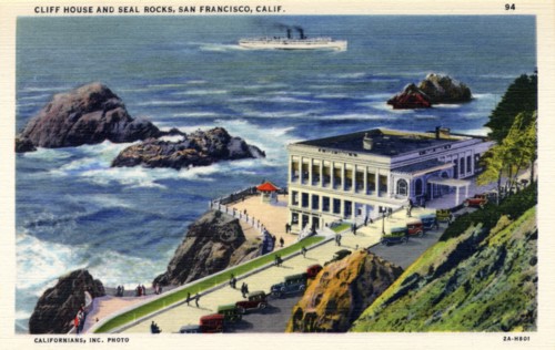 Cliff House and Seal Rocks, San Francisco, California, USA, 1932. Artist: Unknown