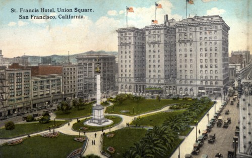 St Francis Hotel, Union Square, San Francisco, California, USA, 1922. Artist: Unknown