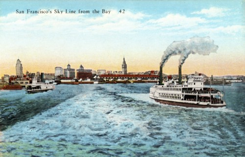 San Francisco's skyline from the Bay, California, USA, 1922. Artist: Unknown