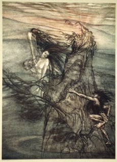'Mock away! Mock! The Nibelung makes for your toy!', 1910.  Artist: Arthur Rackham