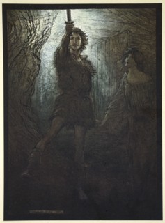 'Siegmund the Walsung thou does see! As bride gift he brings thee his sword', 1910.  Artist: Arthur Rackham