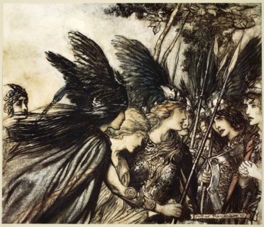 'I flee for the first time and am pursued', 1910.  Artist: Arthur Rackham