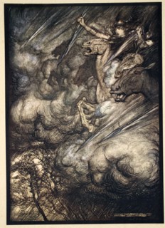 'The ride of the Valkyries', 1910.  Artist: Arthur Rackham