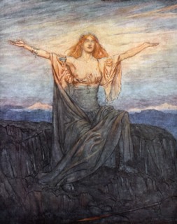 'Sun, I hail thee! Hail, O light! Hail, O glorious day!', 1924.  Artist: Arthur Rackham