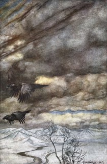 'The ravens of Wotan', 1924.  Artist: Arthur Rackham