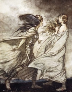 'The ring upon thy hand - ..ah be implored! For Wotan fling it away!', 1924.  Artist: Arthur Rackham