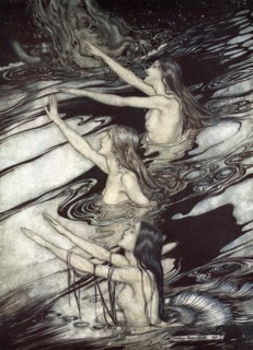 'Siegfried! Siegfried! Our warning is true: flee, oh flee from the curse!', 1924.  Artist: Arthur Rackham