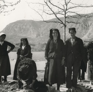 Montenegrins at the market, På Marknad i Kotor, Montenegro, Yugoslavia, 1939. Artist: Unknown