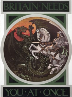 'Britain Needs You at Once', propaganda Poster, World War I, c1915. Artist: Unknown
