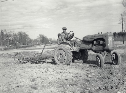 Harrowing with an Allis-Chalmers tractor, Sweden, 1950. Artist: Torkel Lindeberg
