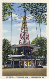 Sky Flyer ride, Woodside Park, Philadelphia, Pennsylvania, USA, 1947. Artist: Unknown