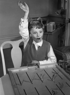 Crown Prince Carl Gustaf and his toys, Haga Castle, Sweden, April 1955. Artist: Unknown