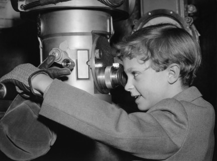 Crown Prince Carl Gustaf of Sweden on a submarine at an exhibition, Stockholm, Sweden, 1956. Artist: Unknown