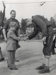 Crown Prince Carl Gustaf of Sweden at a prize-giving ceremony, Stockholm, Sweden, 1953. Artist: Unknown