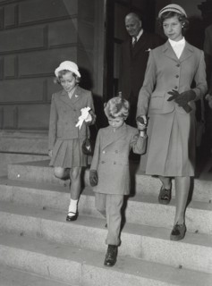 Crown Prince Carl Gustaf of Sweden and his sisters, 2 September 1952. Artist: Unknown