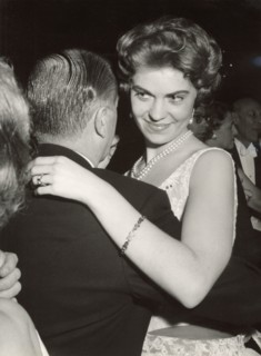 Princess Margaretha of Sweden at a gala dinner, Grand Hotel, Stockholm, 28 February 1958. Artist: Unknown