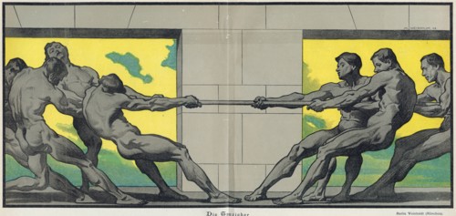 Tug of war, 1898. Artist: Moritz Weinholdt