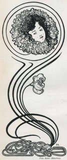 A girl's head in a flower, 1898. Artist: Fritz Rehm