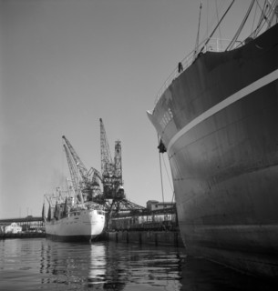 Shipping in the harbour of Gothenburg, Sweden, 1960. Artist: Torkel Lindeberg