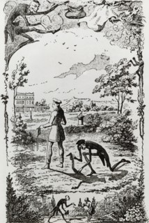 Illustration from  Peter Schlemihls Wundersame Geschichte, by Adelbert von Chamisso, 1814.. Artist: Unknown