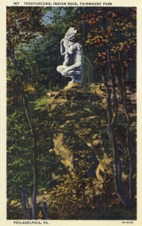 Teedyuscung, Indian Rock, Fairmount Park, Philadelphia, Pennsylvania, USA, 1933. Artist: Unknown