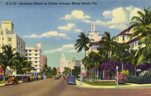 Hotels on Collins Avenue, Miami Beach, Florida, USA, 1941. Artist: Unknown