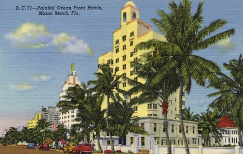 Ocean front hotels, Miami Beach, Florida, USA, 1941. Artist: Unknown
