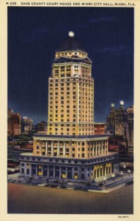 Miami-Dade County Courthouse, Miami, Florida, USA, 1933. Artist: Unknown